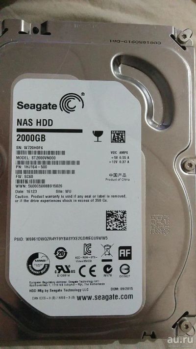 Лот: 12814728. Фото: 1. Жесткий диск Seagate NAS HDD ST2000VN000. Жёсткие диски