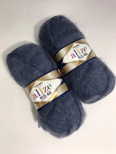 Лот: 16704731. Фото: 1. Пряжа ALIZE Angora Real 40 , 40... Ткани, нитки, пряжа
