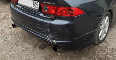 Лот: 16756176. Фото: 1. Accord 7 задний бампер и накладка... Кузов
