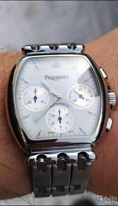 Лот: 17284283. Фото: 1. Pequignet Tonneau automatic. Оригинальные наручные часы