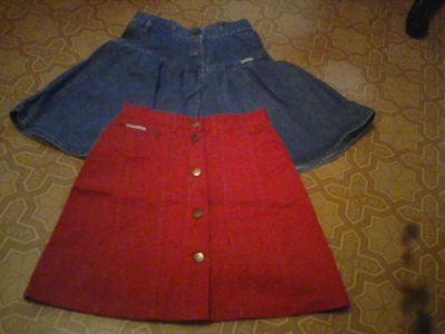 Лот: 8808657. Фото: 1. Юбки Джинсовые 2 штуки. Юбки