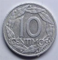 Лот: 108703. Фото: 1. Испания. 10 сентимос 1959г. (2... Европа