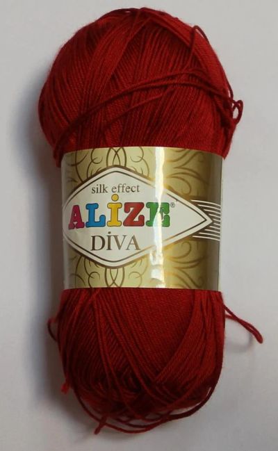 Лот: 11167537. Фото: 1. Пряжа Alize Diva цв-106 100г-350м... Ткани, нитки, пряжа