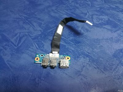 Лот: 17710586. Фото: 1. Б/У плата с разъемами USB на шлейфе... Шлейфы, кабели, переходники