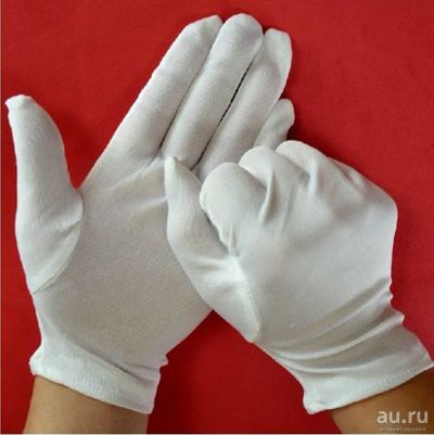 Лот: 15247549. Фото: 1. Белые перчатки для ухода за кожей... Средства для ухода