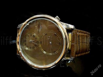 Лот: 1367966. Фото: 1. Longines Dual Time коричневые. Другие наручные часы