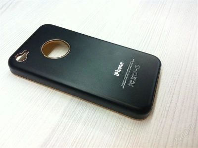 Лот: 1081621. Фото: 1. Чехол для iPhone 4 SMART (Черный... Чехлы, бамперы