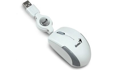 Лот: 11373067. Фото: 1. Мышь Genius Micro Traveler White... Клавиатуры и мыши