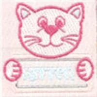 Лот: 3937366. Фото: 1. Нашивки вышитые кот розовый 3х3... Украшения, фурнитура
