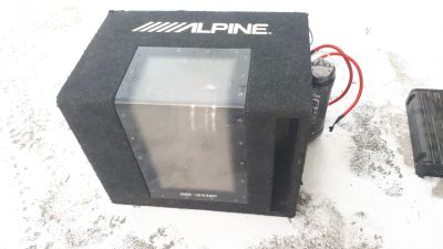 Лот: 15488227. Фото: 1. Сабвуфер alpine sbe-1243bp+ Усилитель... Сабвуферы
