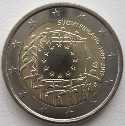 Лот: 6715958. Фото: 1. Финляндия 2 евро 2015. 30 лет... Европа