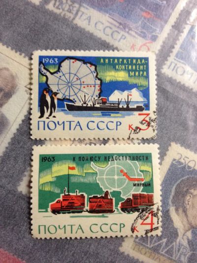 Лот: 5115648. Фото: 1. 1963 Антарктида (2822-2823). Марки