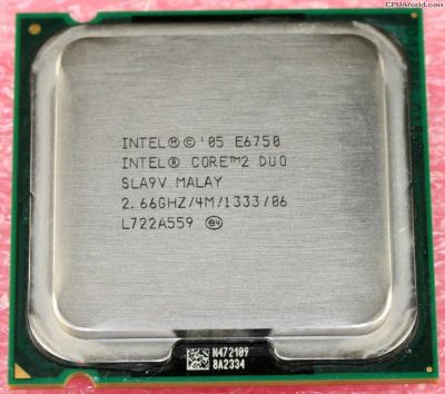 Лот: 7506704. Фото: 1. E6750 Intel Core 2 Duo, ядро Conroe... Процессоры