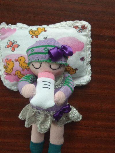 Лот: 20985448. Фото: 1. Текстильная кукла Малышка с соской. Куклы и аксессуары