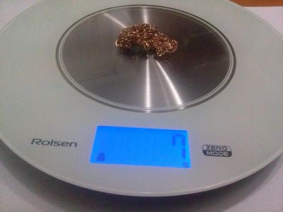 Лот: 4990464. Фото: 1. Цепь золотая 7 гр. (60 см. 585... Цепочки