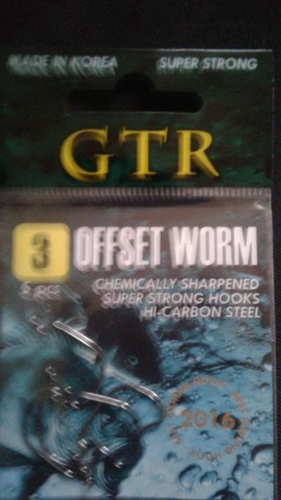 Лот: 11186770. Фото: 1. крючки офсетные "ROUND WORM" GTR. Леска, блесны, крючки, мормышки