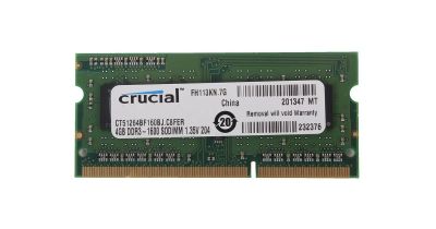 Лот: 16685130. Фото: 1. Память SO-DIMM DDR3L Crucial 4Gb... Оперативная память