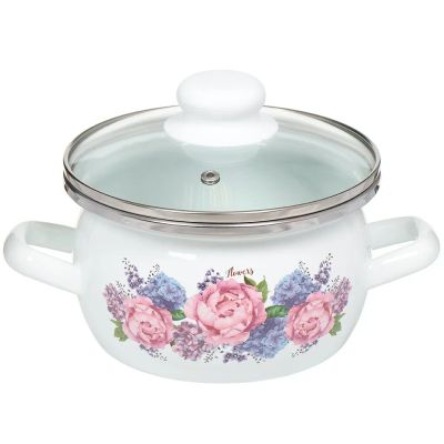 Лот: 25385576. Фото: 1. Кастрюля эмалированная сталь... Кастрюли