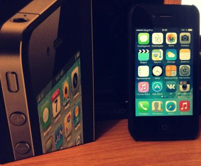 Лот: 3291483. Фото: 1. Apple iPhone 4 Black 32 GB iOS... Смартфоны