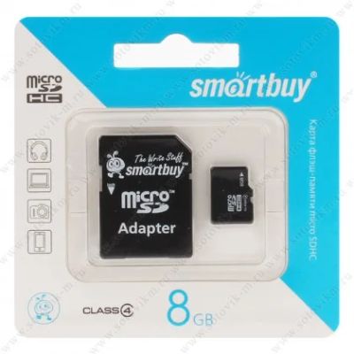 Лот: 2150329. Фото: 1. MicroSD/ SDHC 8 GB Карта памяти... Карты памяти