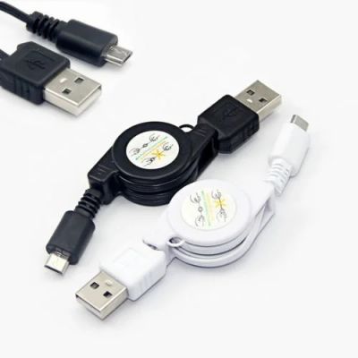 Лот: 6284764. Фото: 1. Шнур микро USB атоматический сматывающийся... Дата-кабели, переходники