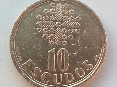 Лот: 16086474. Фото: 1. Монета Португалии, 10 эскудо... Европа