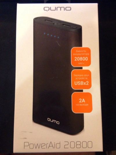 Лот: 11227720. Фото: 1. Qumo PowerAid 20800 черный. Внешние, портативные аккумуляторы для смартфонов (Power bank)