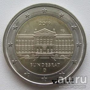 Лот: 18715982. Фото: 1. Германия 2 евро 2019. Бундесрат... Германия и Австрия