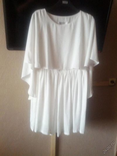Лот: 5884031. Фото: 1. Белое шифоновое платье 50-54. Платья
