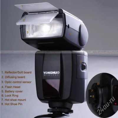 Лот: 748687. Фото: 1. Фотовспышка Yongnuo Speedlite... Вспышки, осветители, рассеиватели