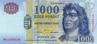 Лот: 2155305. Фото: 1. 1 000 форинтов (2003). Европа