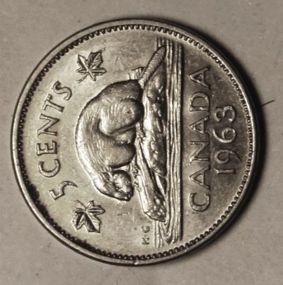 Лот: 3897413. Фото: 1. Канада.5 центов 1963 г.(481). Америка