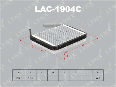 Лот: 13357139. Фото: 1. Lynx LAC-1904C Салонный фильтр. Расходные материалы