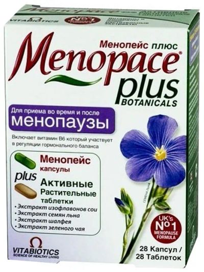 Лот: 25225566. Фото: 1. Менопейс Плюс капс. 577мг №28... Народная медицина, БАДы