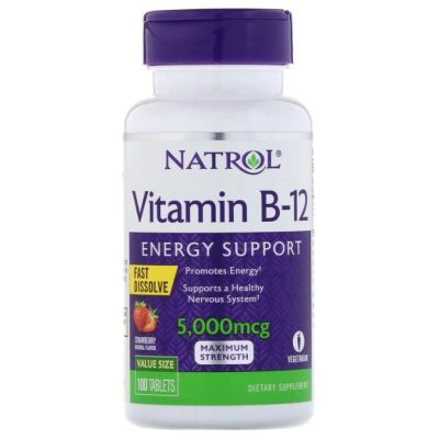 Лот: 15267728. Фото: 1. B12 Methyl, Витамин Б-12 Natrol... Спортивное питание, витамины