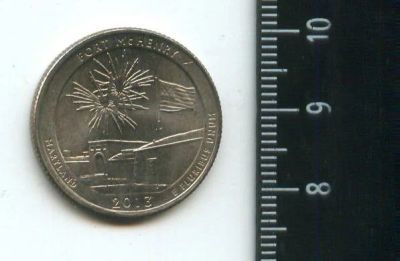 Лот: 16913093. Фото: 1. (№7041) США 25 центов 2013 год... Америка
