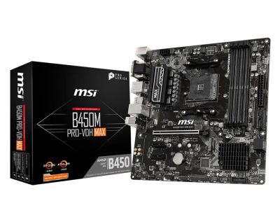 Лот: 20844225. Фото: 1. Материнская плата MSI B450M PRO-VDH... Материнские платы
