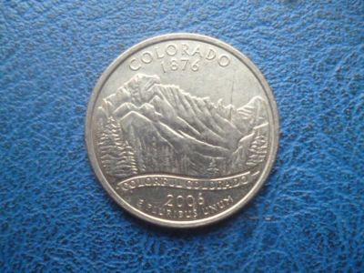 Лот: 11299364. Фото: 1. 25 центов 2006 года Штат Колорадо... Америка