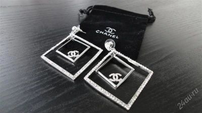 Лот: 1492426. Фото: 1. Серьги Chanel. Ромбы. Серьги, каффы