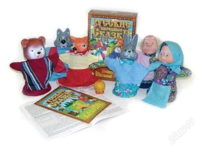 Лот: 2546050. Фото: 1. Кукольный театр "Колобок" 6 кукол... Мягкие