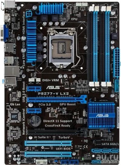 Лот: 10402258. Фото: 1. Материнская плата asus p8z77-v... Материнские платы