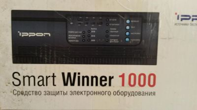 Лот: 5852144. Фото: 1. ИБП IPPON Smart Winner 1000. ИБП, аккумуляторы для ИБП