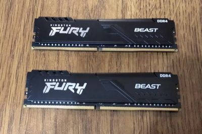 Лот: 25777610. Фото: 1. DDR4 32Gb (2*16Gb) 3200MHz Kingston... Оперативная память
