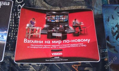 Лот: 1314831. Фото: 1. коврик для мыши amd vision. Коврики