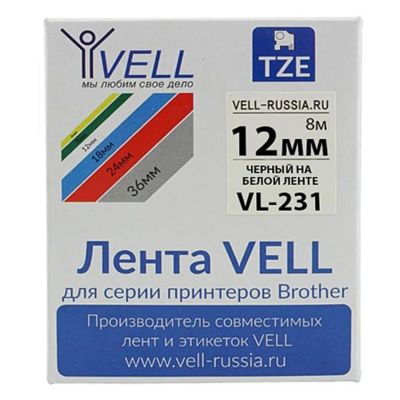 Лот: 25340180. Фото: 1. Термолента Vell VL-231, 12 мм... Другое (канцелярские и офисные товары)
