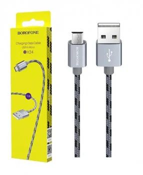 Лот: 17212760. Фото: 1. Кабель USB - MicroUsb Borofone... Дата-кабели, переходники