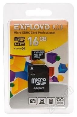 Лот: 2967022. Фото: 1. 16Gb Карта памяти MicroSDHC Exployd... Карты памяти