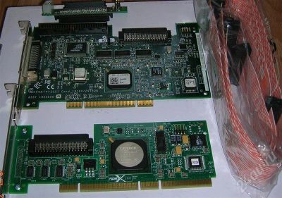 Лот: 708071. Фото: 1. комплект SCSI U320 (жёсткий диск... Платы расширения, контроллеры, доп. порты