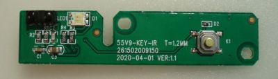 Лот: 21139318. Фото: 1. Модуль IR/LED/KEY 55V9-KEY-IR... Запчасти для телевизоров, видеотехники, аудиотехники