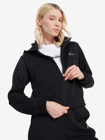 Лот: 25652221. Фото: 1. Толстовка женская Ellesse, Черный. Легкие куртки, толстовки
